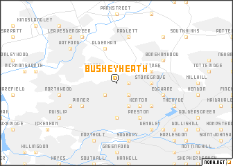 map of Busheyheath