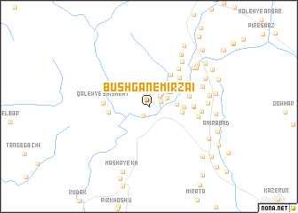 map of Būshgān-e Mīrzā\