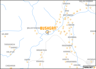 map of Būshgān