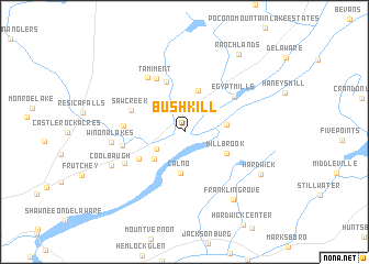 map of Bushkill