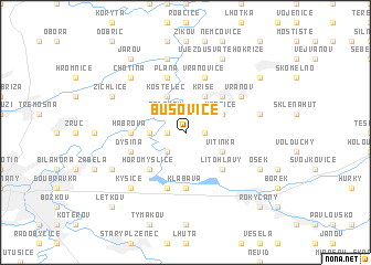 map of Bušovice