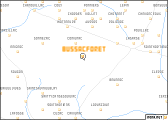 map of Bussac-Forêt