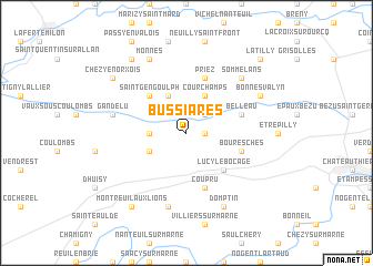 map of Bussiares