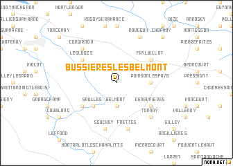 map of Bussières-lès-Belmont