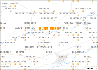 map of Bussières