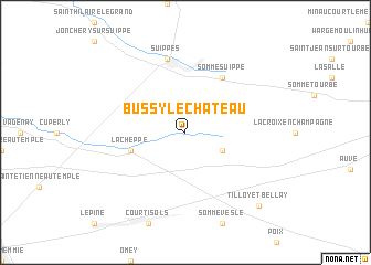 map of Bussy-le-Château
