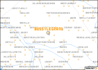 map of Bussy-le-Grand