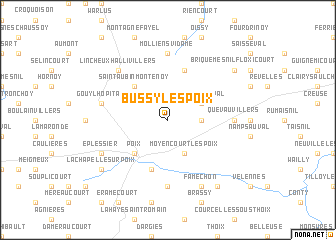 map of Bussy-lès-Poix