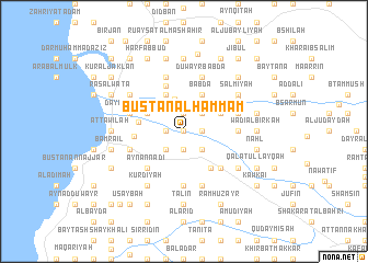 map of Bustān al Ḩammām