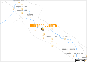 map of Bustān al ‘Ubayd