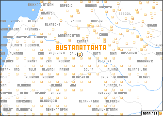 map of Bustān at Taḩtā