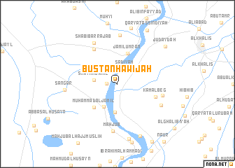 map of Bustān Ḩawījah