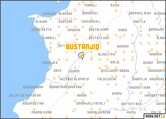 map of Būstānjiq