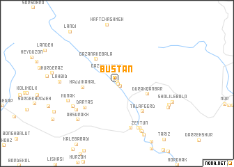 map of Būstān