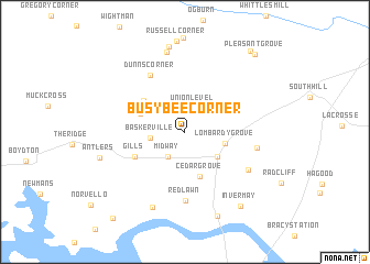 map of Busy Bee Corner