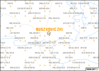 map of Buszkowiczki