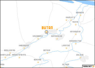 map of Butan