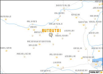 map of Butautai