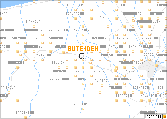 map of Būteh Deh