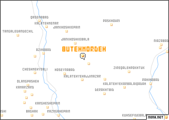 map of Būteh Mordeh