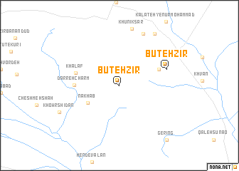 map of Būteh Zīr