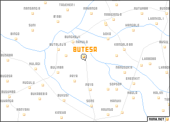 map of Butesa