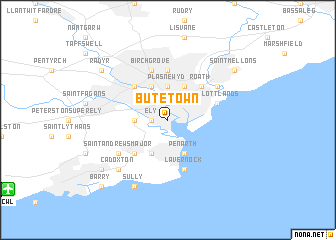 map of Butetown