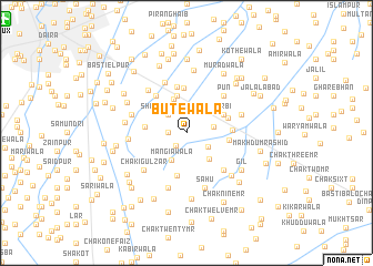 map of Būtewāla