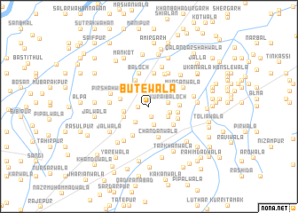 map of Būtewāla