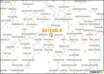 map of Būtewāla