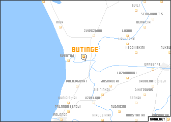 map of Būtingė