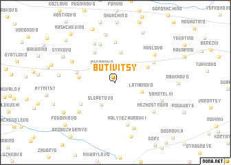 map of Butivitsy