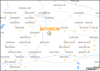 map of Butkaičiai