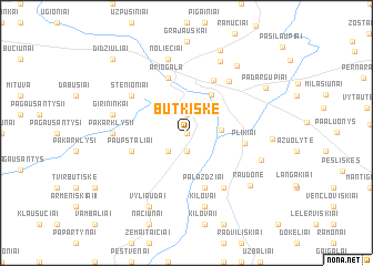 map of Butkiškė