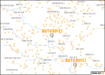 map of Butkovići