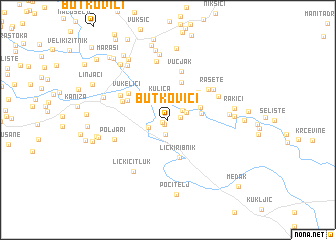 map of Butkovići