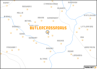 map of Butler Crossroads