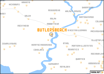 map of Butlers Beach