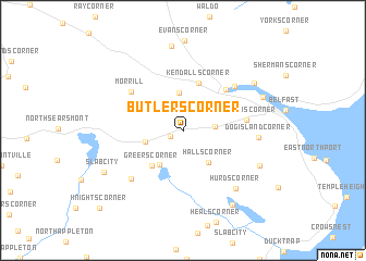 map of Butlers Corner