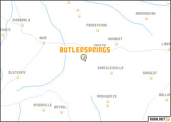 map of Butler Springs