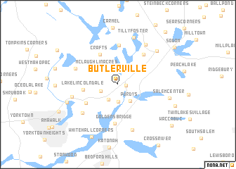map of Butlerville