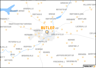 map of Butler
