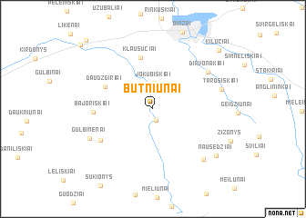 map of Butniūnai