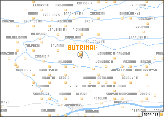 map of Butrimai