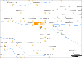 map of Butrimai