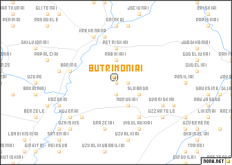 map of Butrimoniai