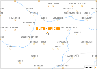 map of Butsʼkeviche