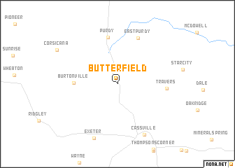 map of Butterfield