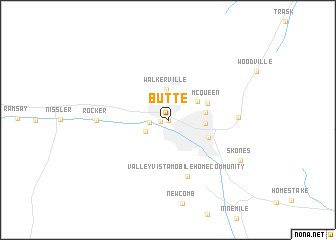 map of Butte