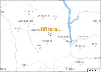 map of Butts Mill